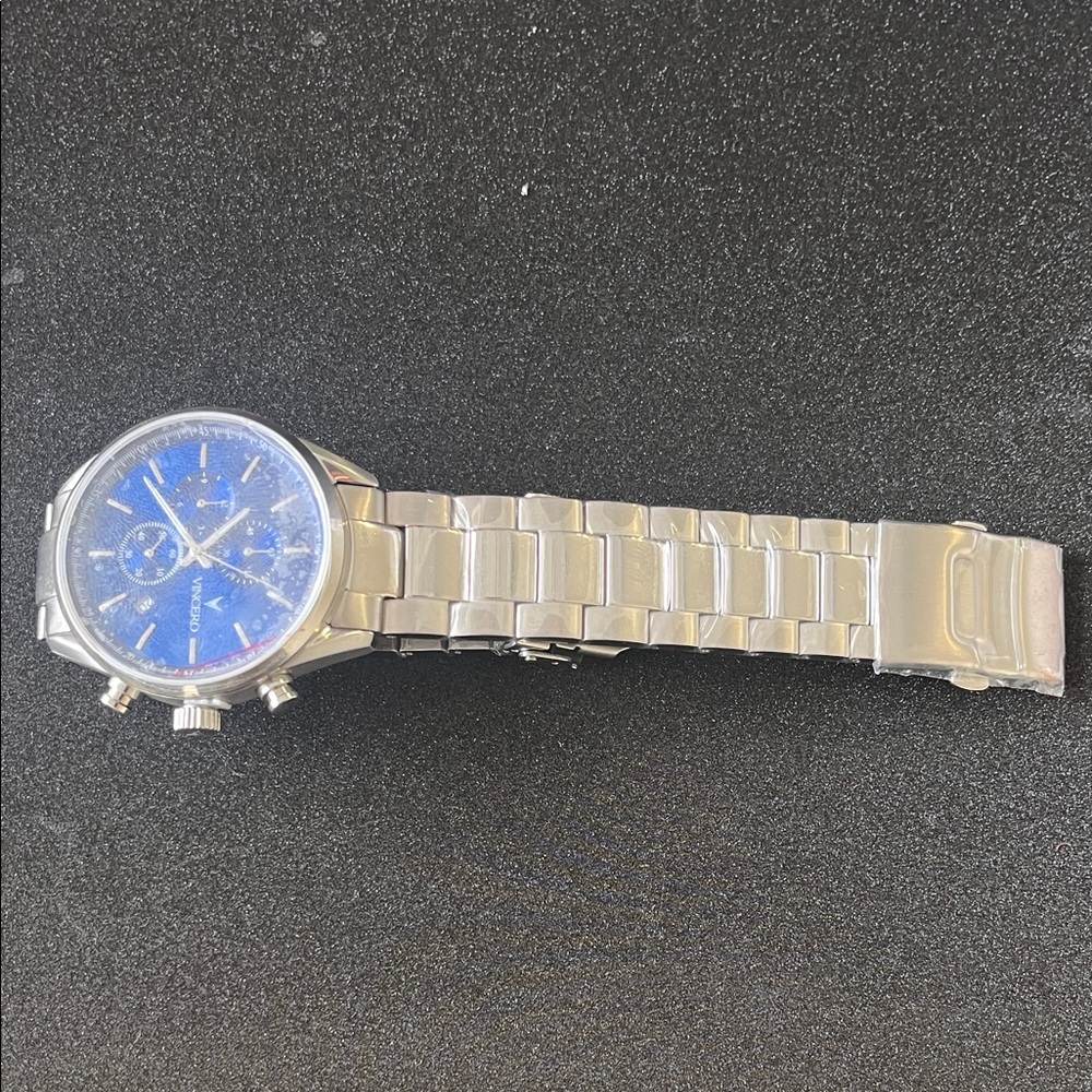 Silver and Blue Men's Watch